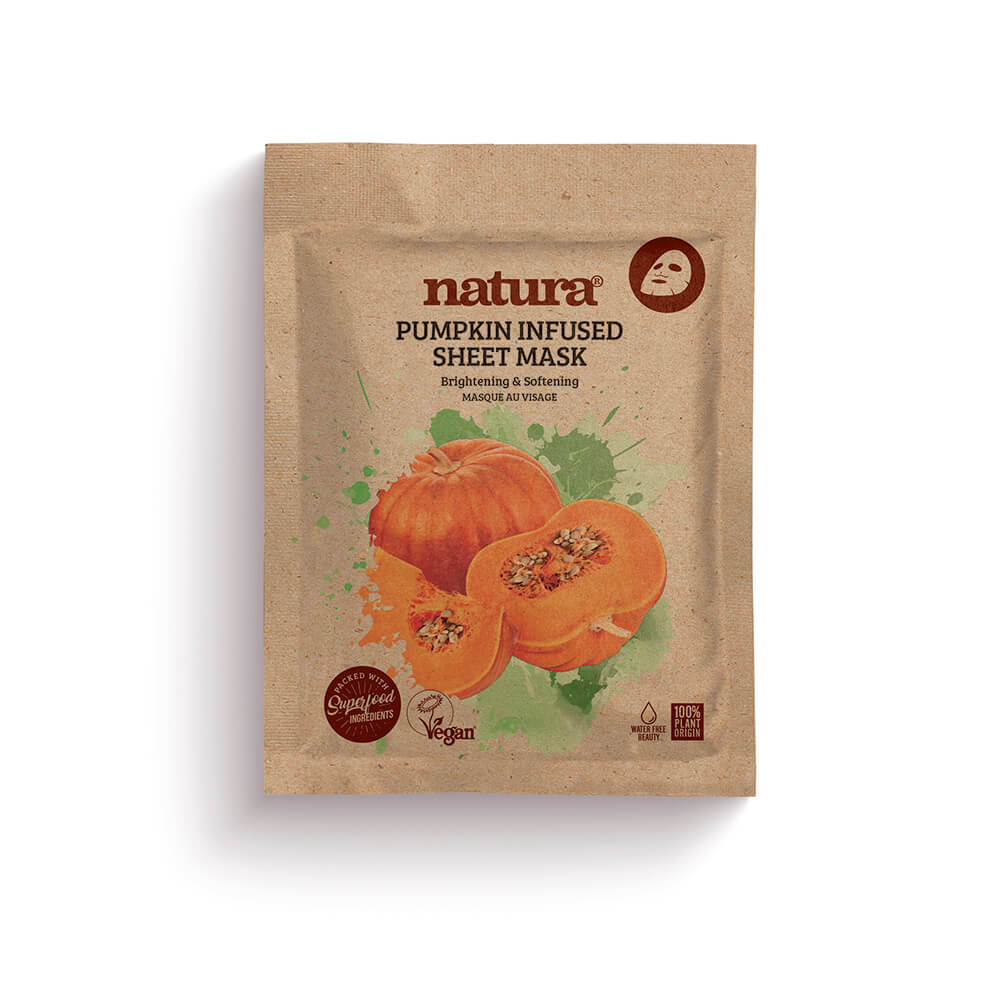 natura pumpkin infused sheet mask 22ml