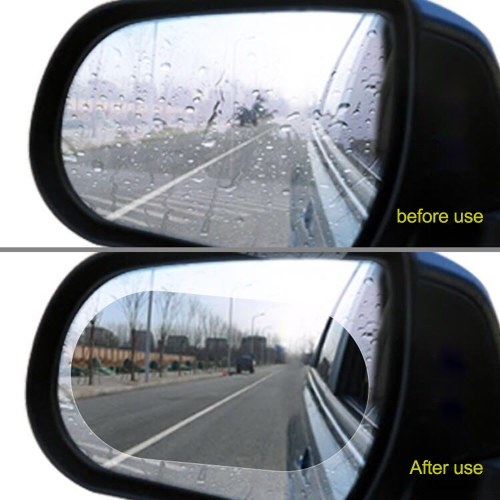 2PCS Car Rearview Mirror Protective Film Anti Fog Window Clear Rainproof Rear View Mirror Protective Soft Film