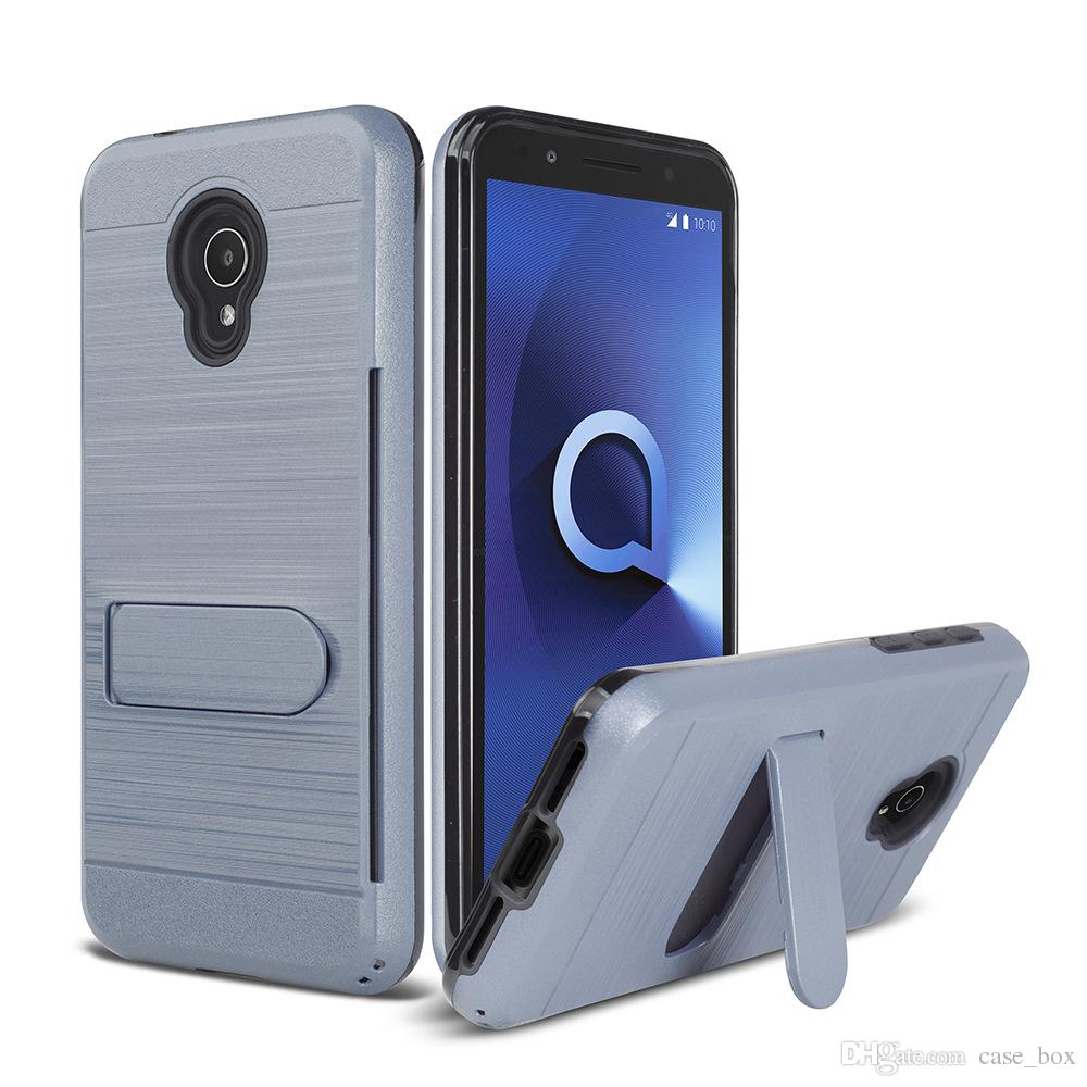 TPU+PC Hybrid Kickstand Impact Armor Case for Alcatel Walters/A30 fierce/5049 idol 5 Fierce 4 Stellar/Tru Cover Card Slot Holder