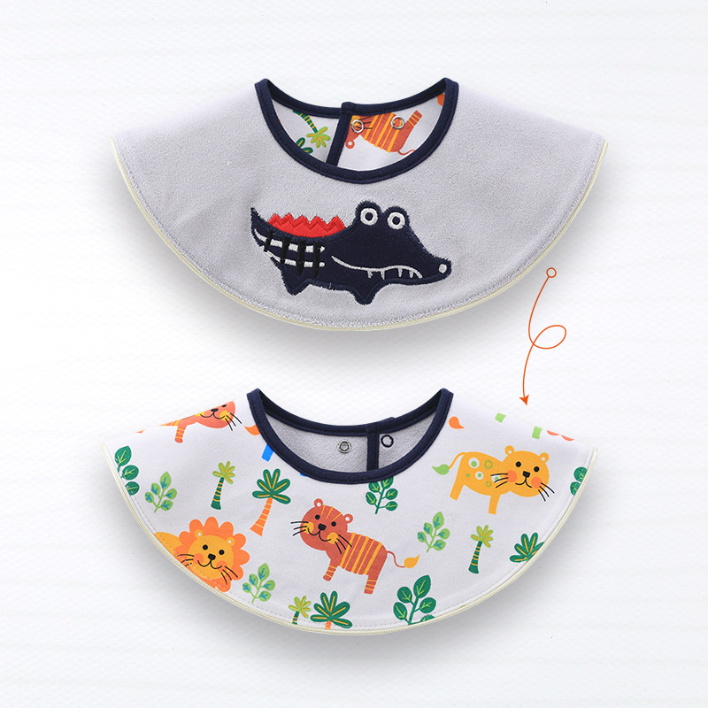 Cartoon Design Rotatable Baby Waterproof Bibs Set
