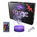 Ghost Skull 3D Illusion Night Light Lamp16 Colors Gradual Changing Touch Switch USB Table Lamp for Halloween Gifts or Home Decor.