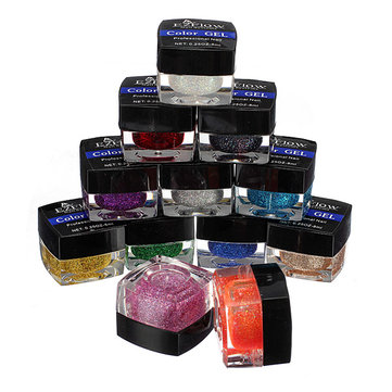 12 Mix Colors Tiny Acrylic UV Gel Builder Nail Art Decoration Set