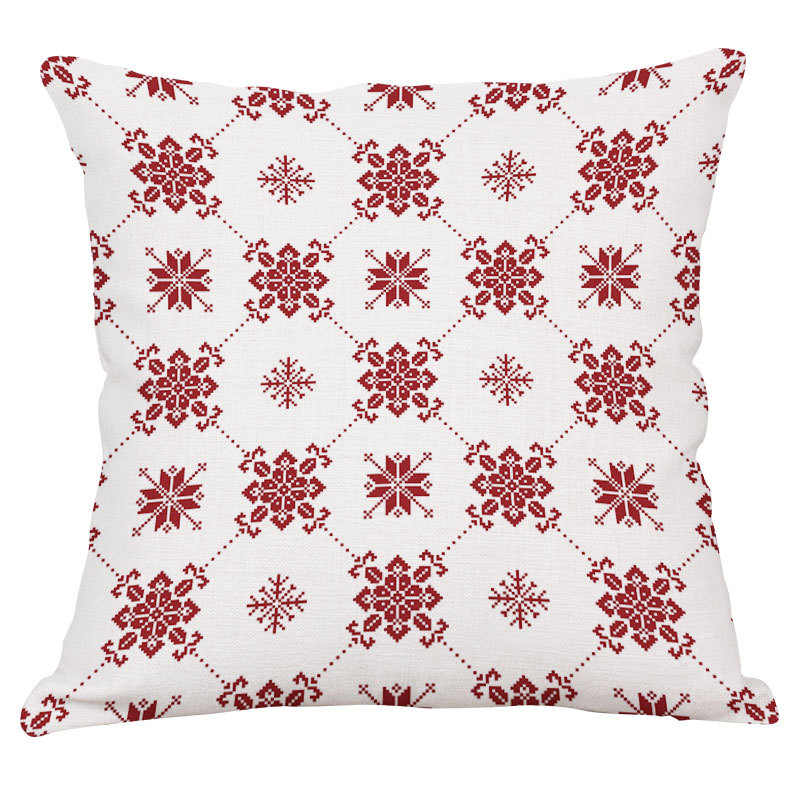 Christmas Geometry Patterns Blend Printed Pillowcase