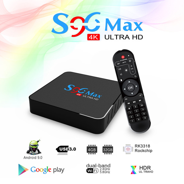 new arrvial s96 max android 9.0 tv box 4gb 32gb usb3.0 2.4g 5g wifi smart tv box
