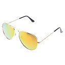 OREKA Laser Red Resin Polarized Lens Fashion Golden Frame Driving Sunglasses