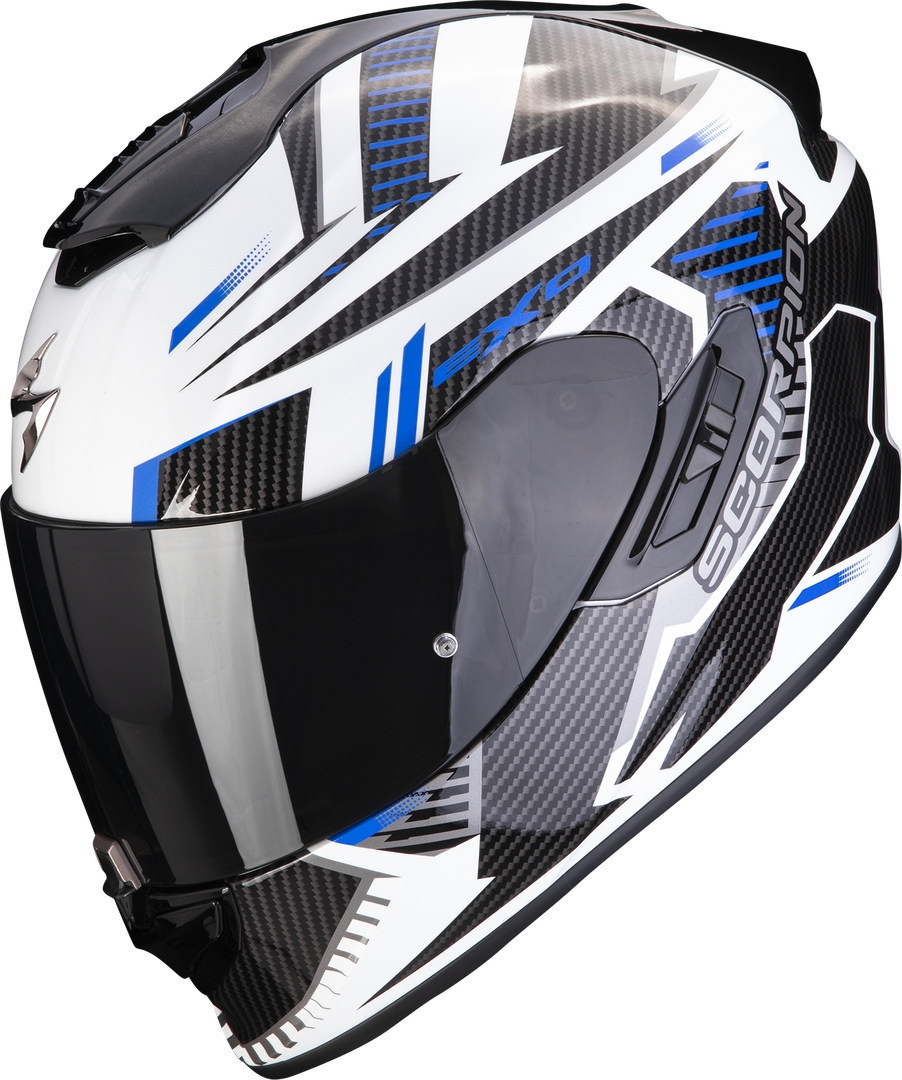 Scorpion EXO-1400 Evo Air Shell Helmet, white-blue, Size M, white-blue, Size M