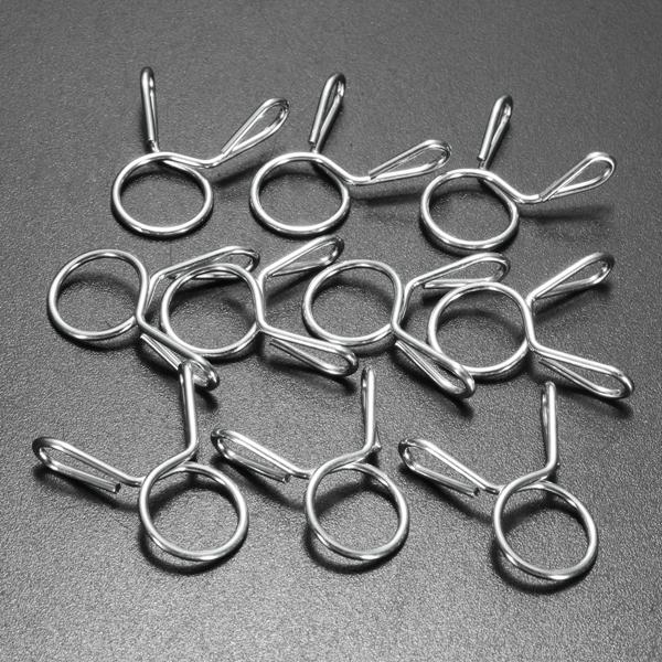 50pcs 10mm Fuel Line Hose Tubing Spring Clips Clamps For Motorcycle ATV Scooter