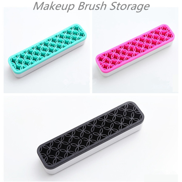 Silicone Makeup Brush Storage Boxs Cosmetic Storage Box Popular Cosmetic Brushes Tool Kit Makeup Brush Holder Rack HHAa191