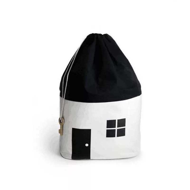 Little House Design Drawstring Storage Bag