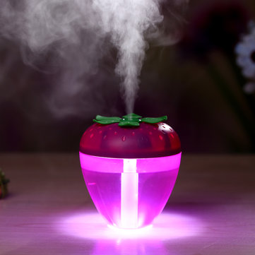 Strawberry Humidifier Mini LED Night Light Aromatherapy Air Purifier USB Car 4 Colors