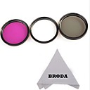 58mm   3 Piece Filter Kit (UV-CPL-FLD)Cleaning Cloth
