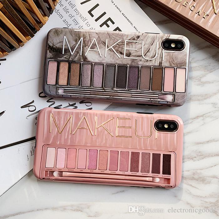 Makeup Eyeshadow Palette phone Case For iphone XS Max XR XS for iphone 6 6s 7 8 plus glossy soft silicone case cover