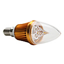 E14 3-LED 270-300Lm 3W Warm White Light Bulb 220V 3000K