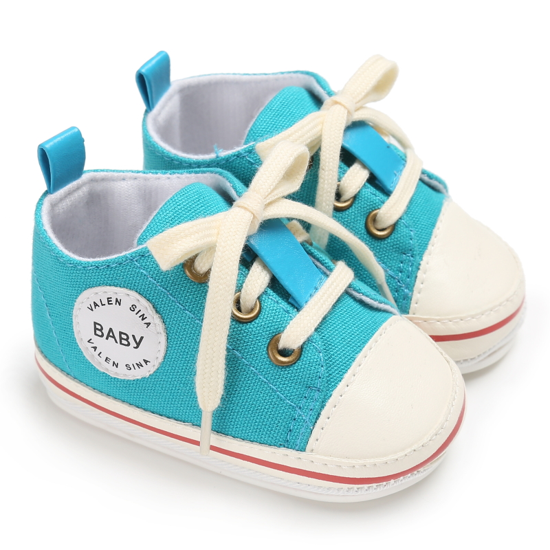 Baby / Toddler Letter Applique Solid Prewalker Shoes